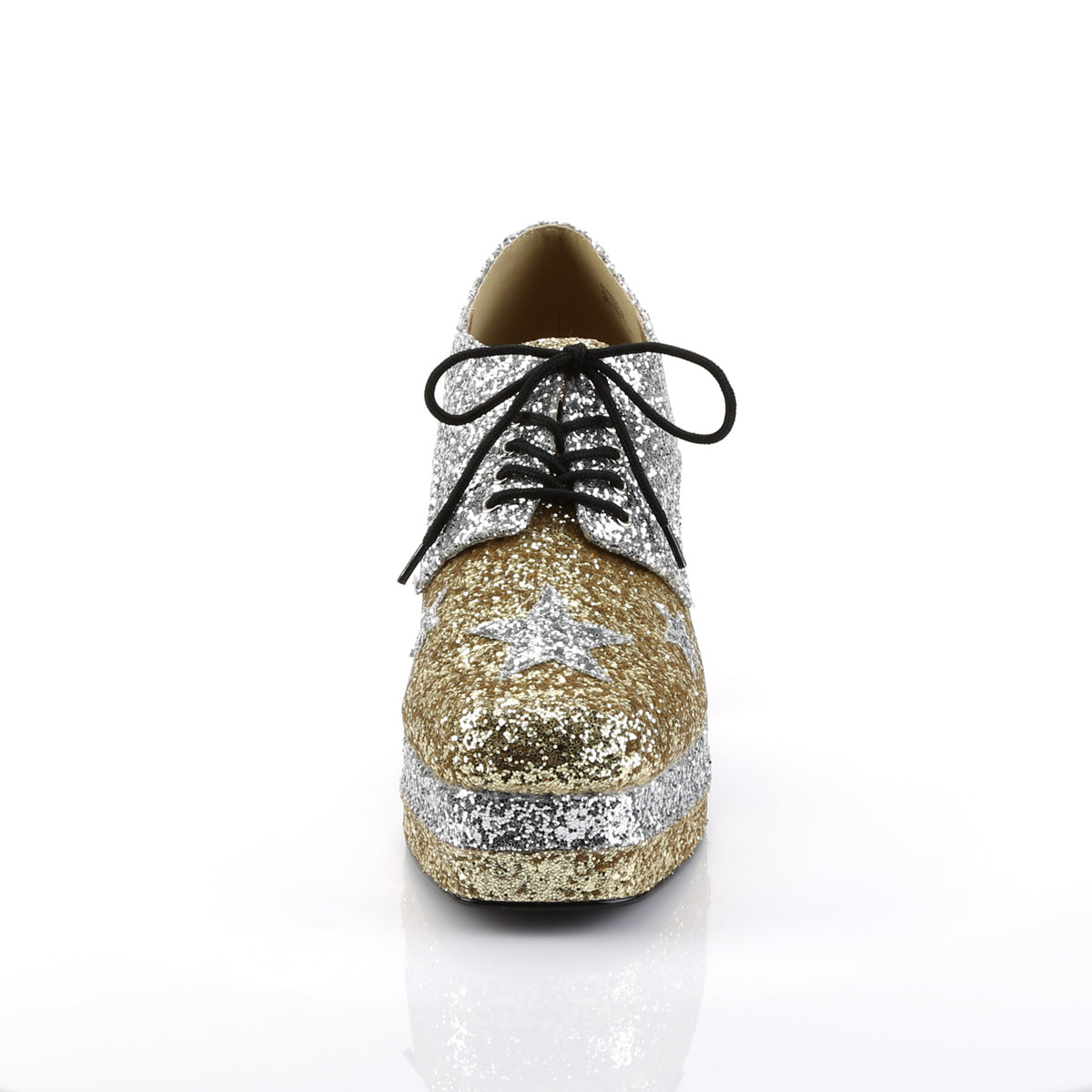 GLAMROCK-02 Cosplay Funtasma Men's Shoes Slv-Gold Glitter