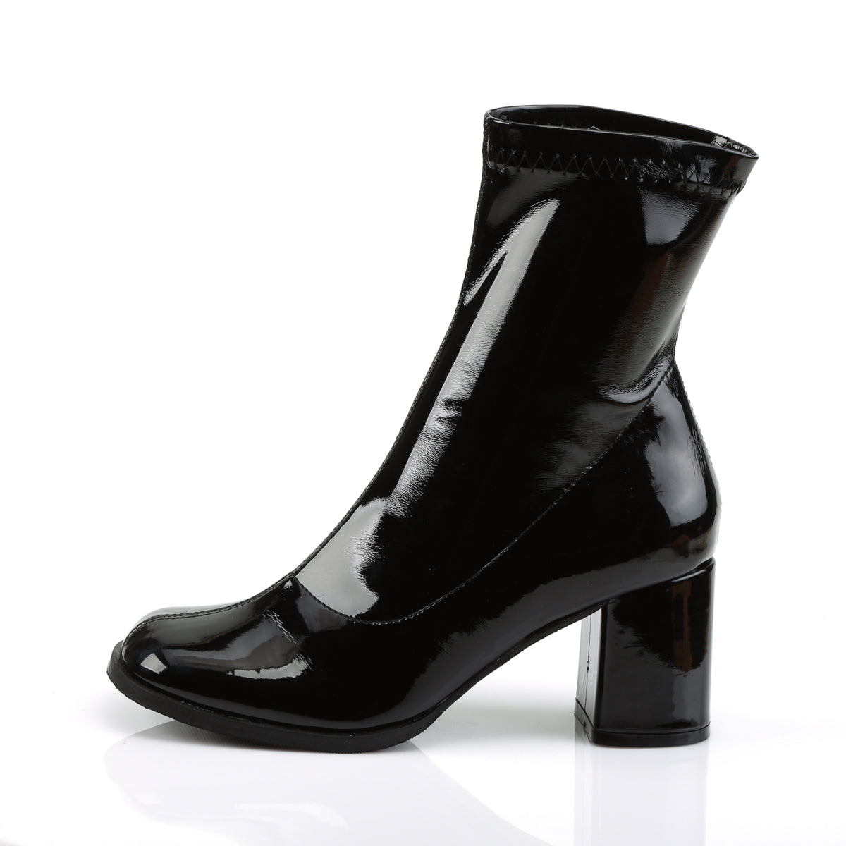 GOGO-150 Funtasma Black Stretch Patent Women's Boots (Sexy Shoes)