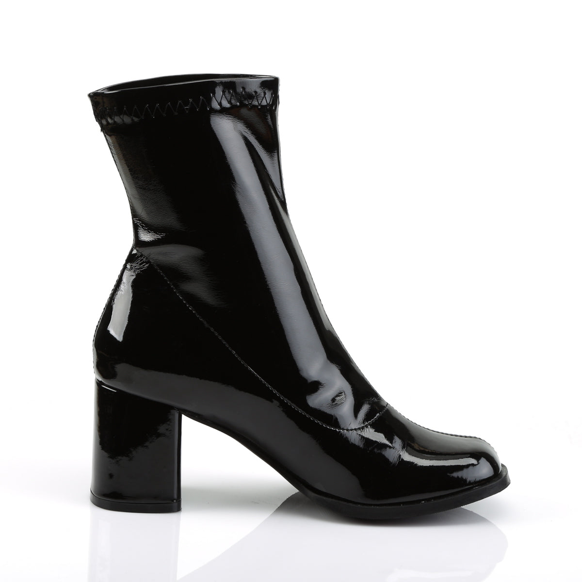 GOGO-150 Funtasma Black Stretch Patent Women's Boots (Sexy Shoes)