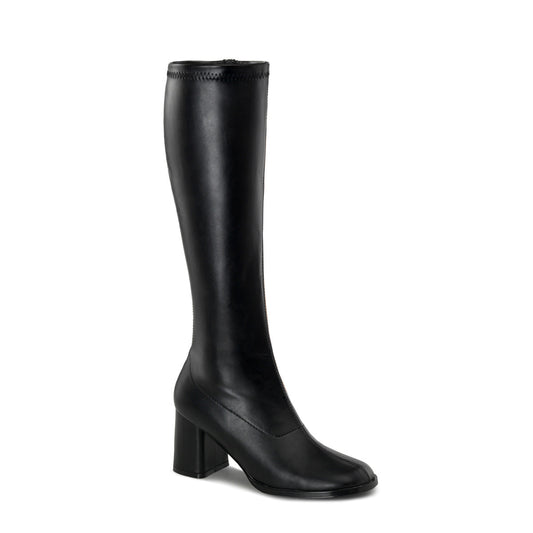 GOGO-300 Fancy Dress Costume Funtasma Women's Boots Blk Str Pu