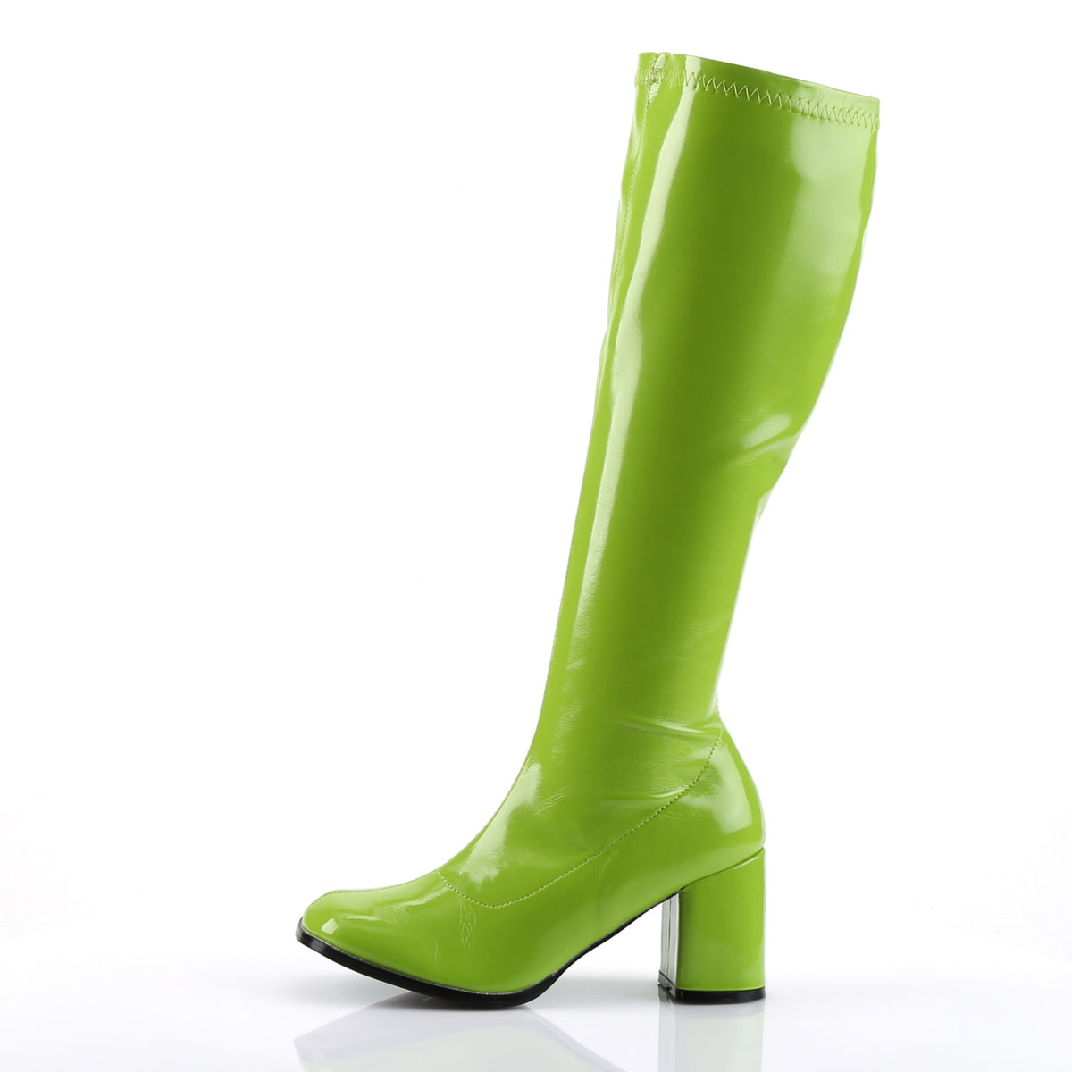 GOGO-300 Funtasma Lime Green Stretch Patent Women's Boots (Sexy Shoes)