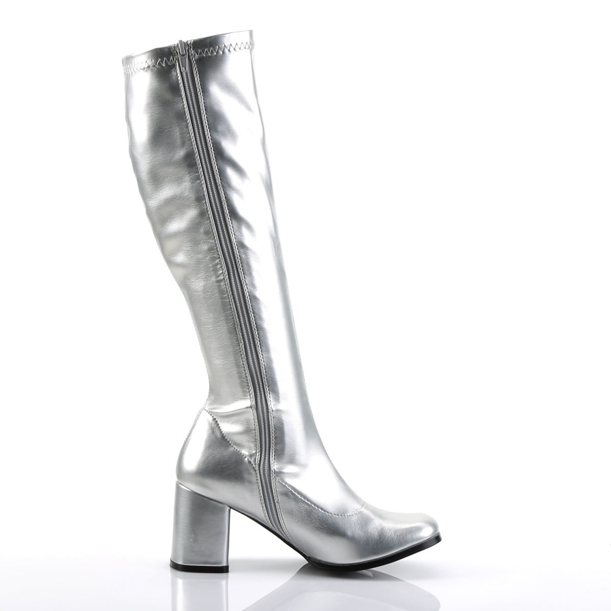 GOGO-300 Funtasma Silver Met Stretch Pu Women's Boots (Sexy Shoes)