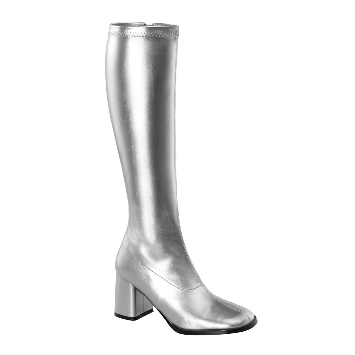 GOGO-300 Fancy Dress Costume Funtasma Women's Boots Slv Met. Str Pu