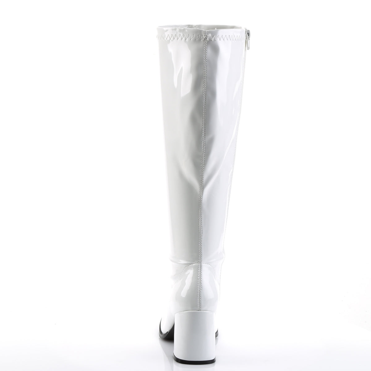 GOGO-300WC Funtasma White Stretch Patent Plus Sizes & Wide Width/Shaft (Sexy Shoes)