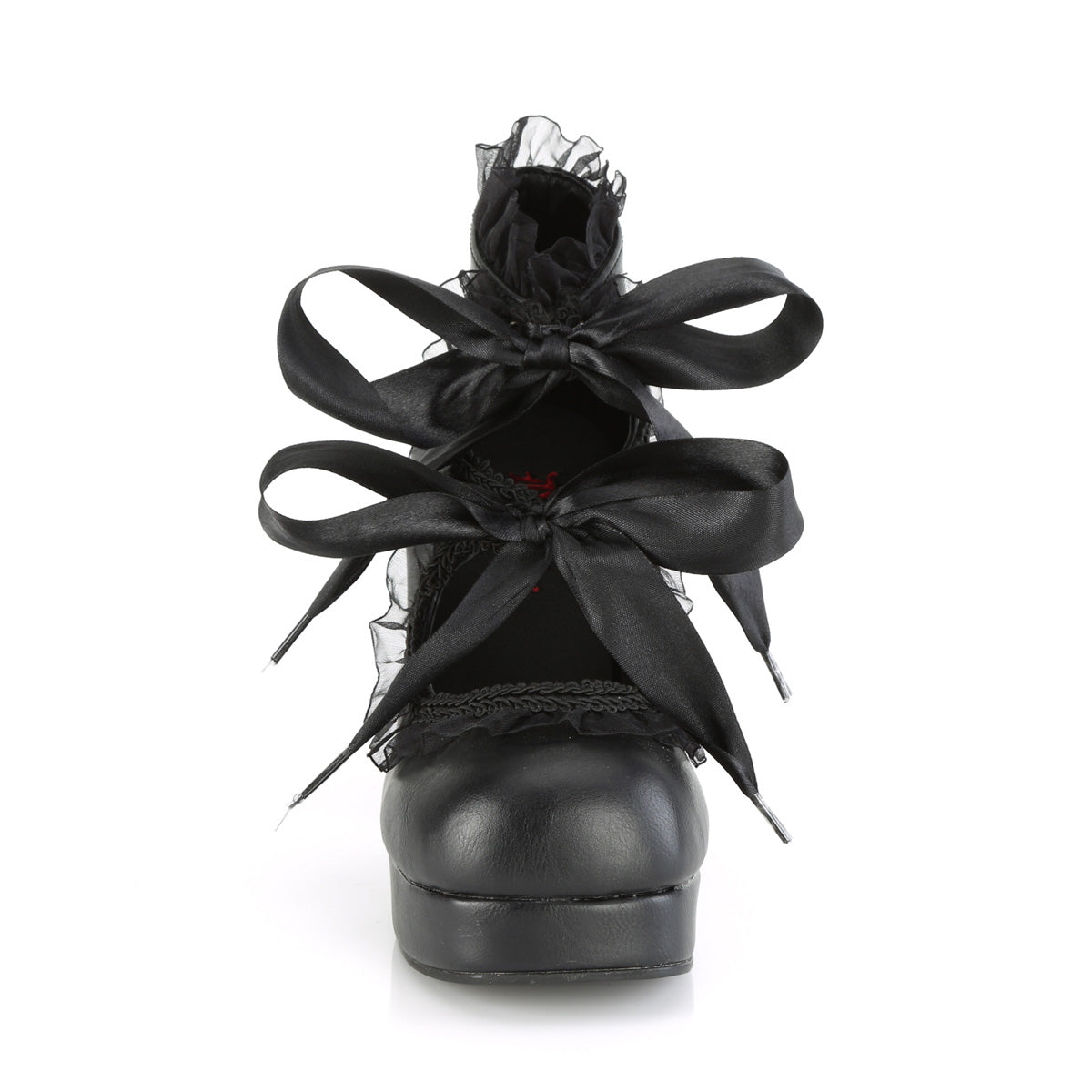 GOTHIKA-53 Demonia Black Vegan Leather Women's Heels & Platform Shoes (Alternative Footwear)