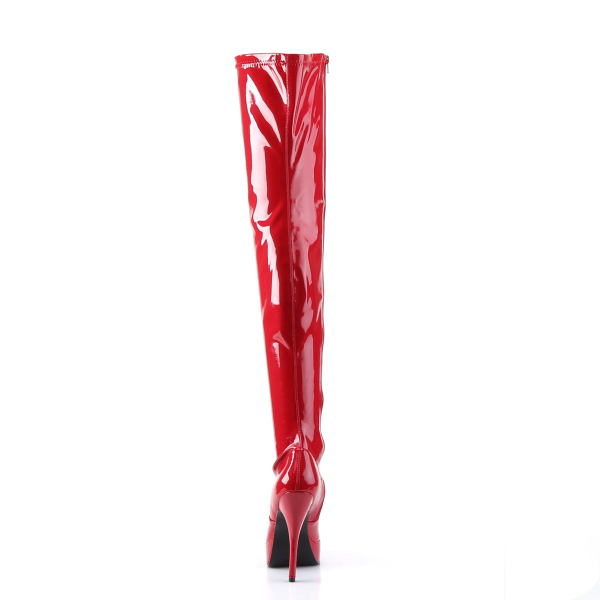 INDULGE-3000 Devious Red Stretch Patent Platforms (Sexy Shoes)