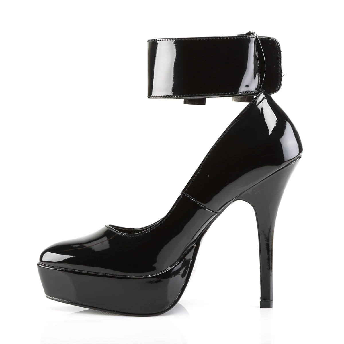 INDULGE-534 Devious Black Patent Platforms (Sexy Shoes)