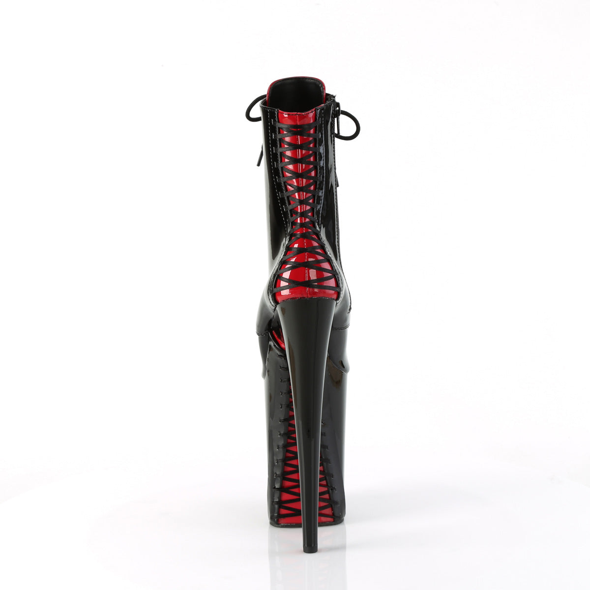 INFINITY-1020FH Pleaser Black-Red Patent/Black-Red Platform Shoes (Sexy Shoes)