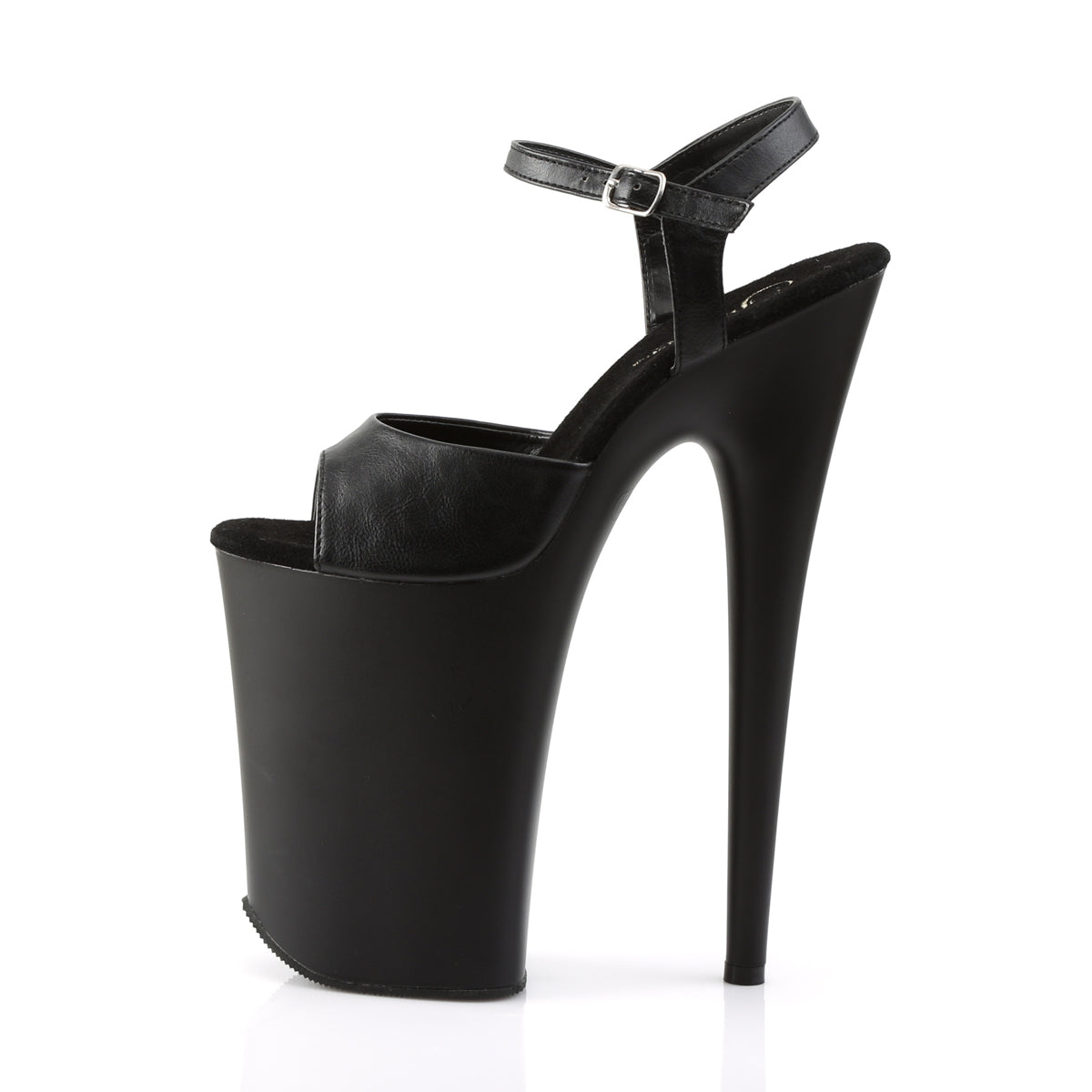 INFINITY-909 Pleaser Black Faux Leather/Black Matte Platform Shoes (Sexy Shoes)