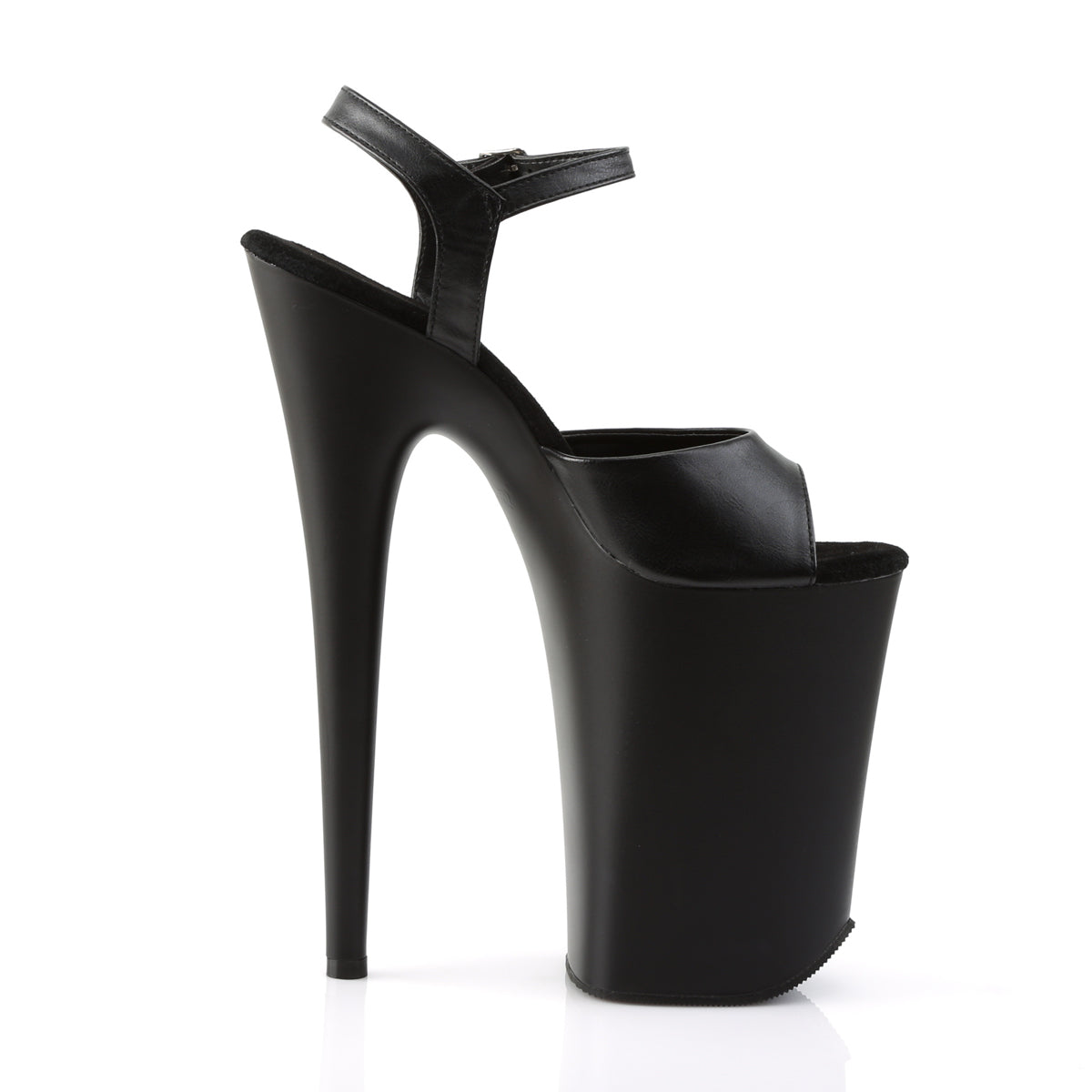 INFINITY-909 Pleaser Black Faux Leather/Black Matte Platform Shoes (Sexy Shoes)