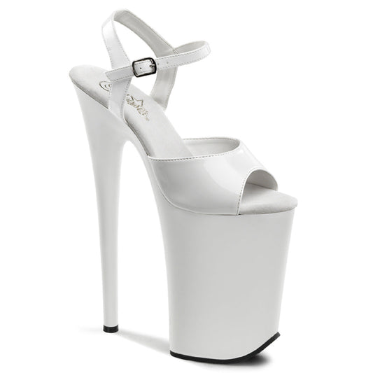 INFINITY-909 Strippers Heels Pleaser Platforms (Exotic Dancing) Wht/Wht