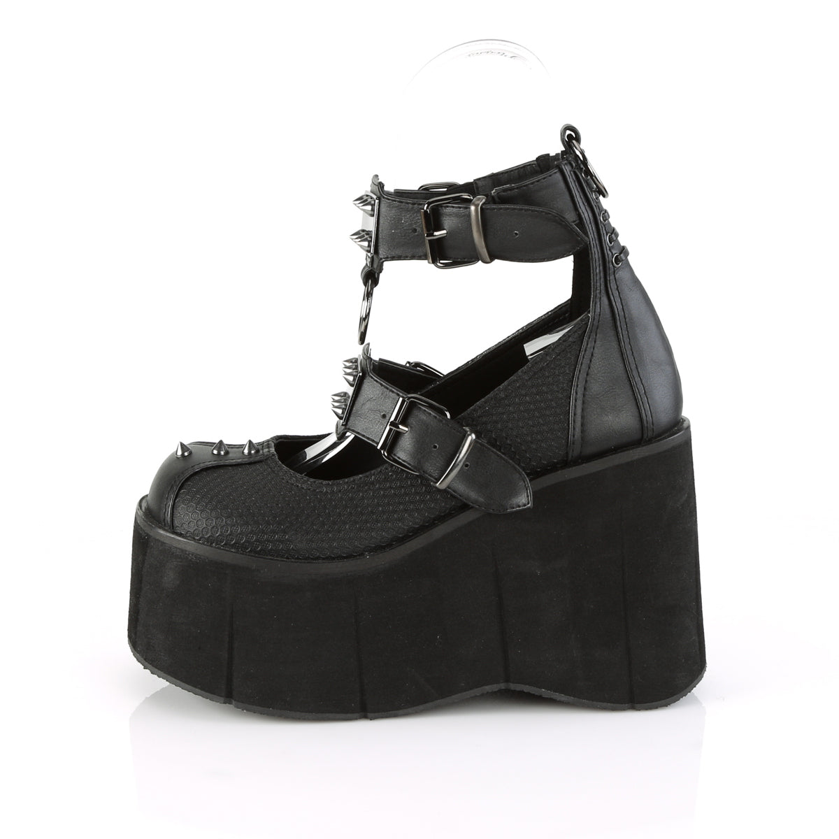 KERA-12 Demonia Black Vegan Leather Women's Heels & Platform Shoes (Alternative Footwear)