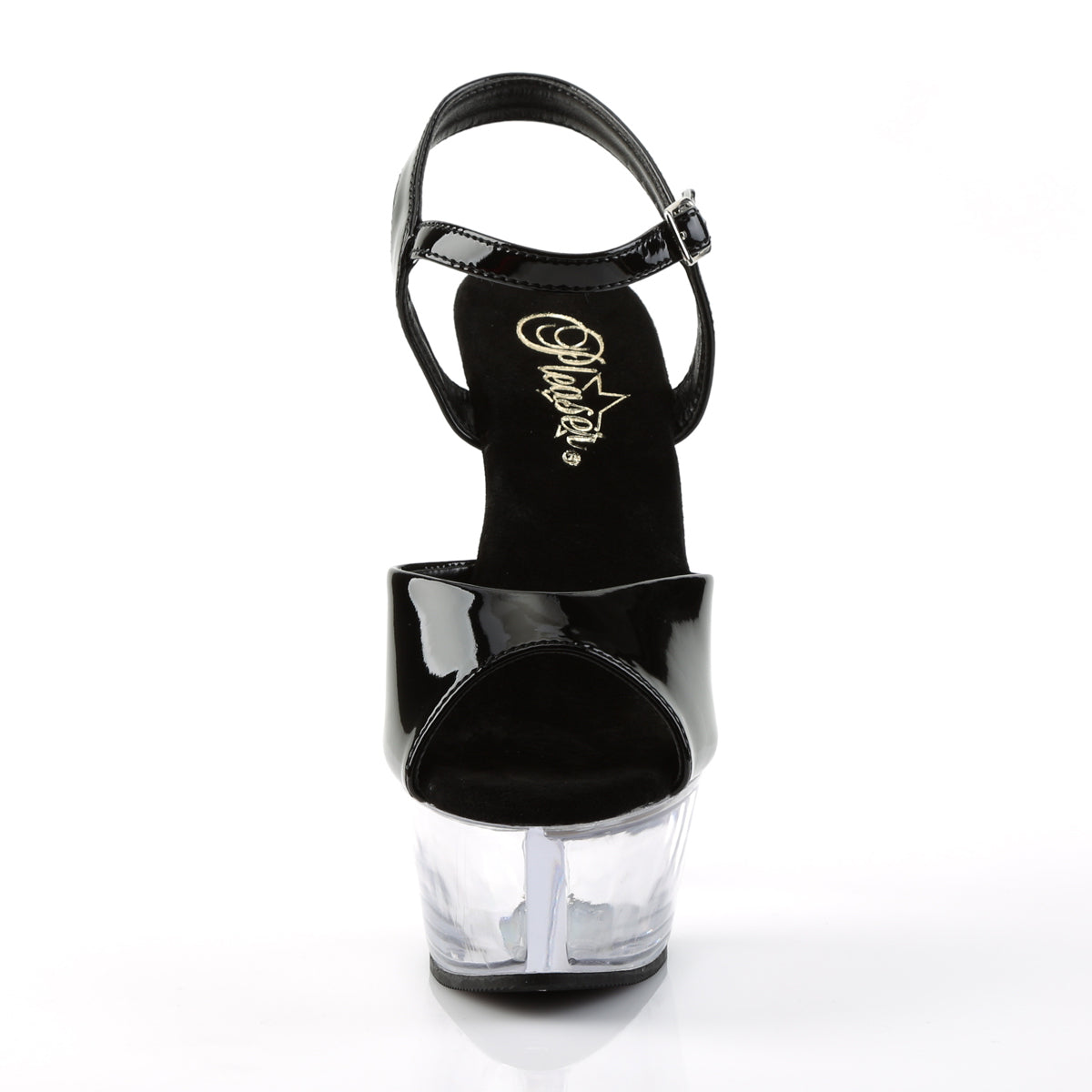 KISS-209 Pleaser Black Patent/Clear Platform Shoes (Sexy Shoes)