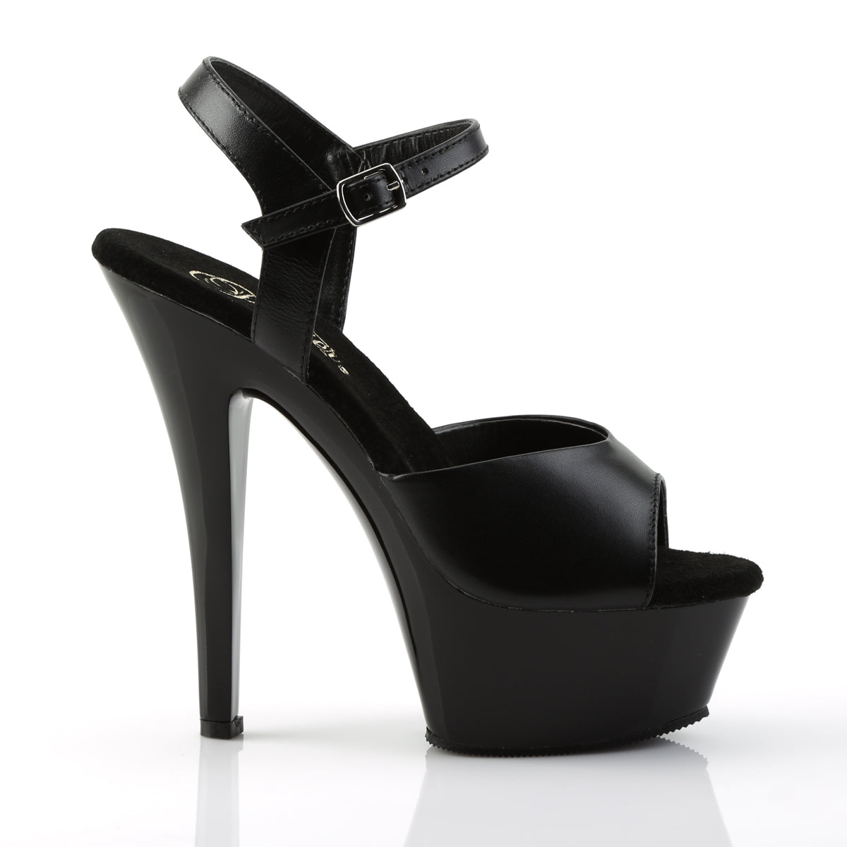 KISS-209 Pleaser Black Leather/Black Platform Shoes (Sexy Shoes)