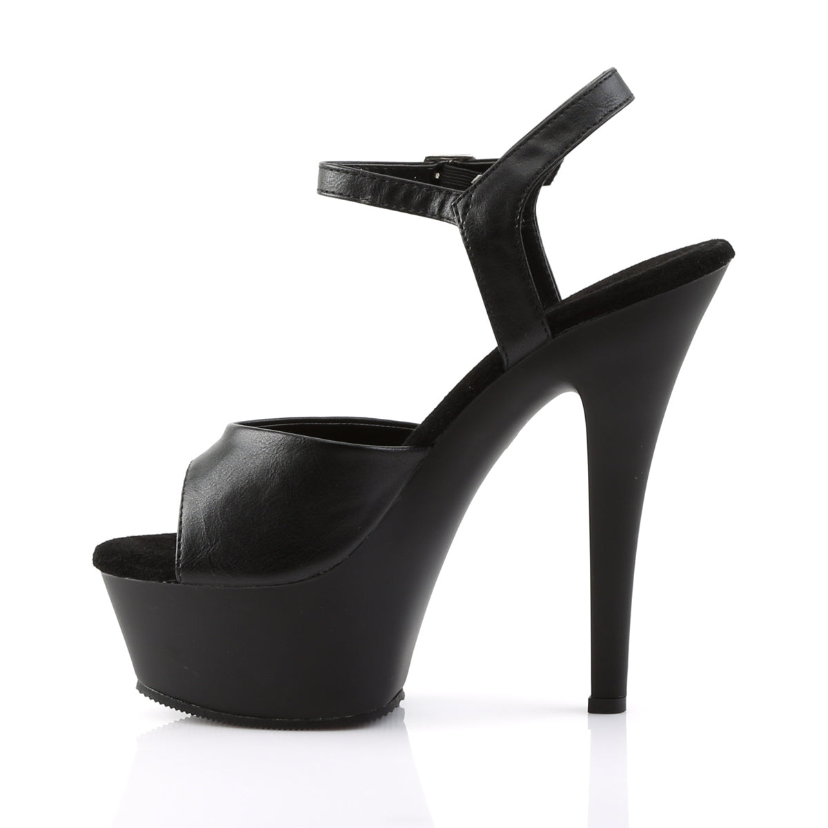 KISS-209 Pleaser Black Faux Leather/Black Matte Platform Shoes (Sexy Shoes)