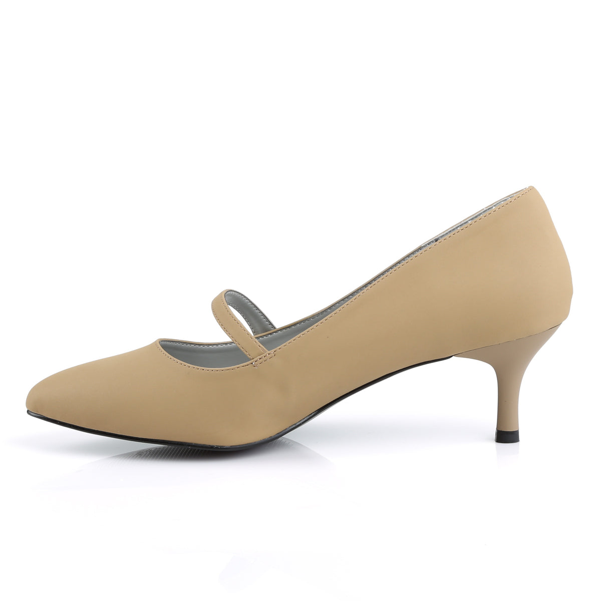 KITTEN-03 Large Size Ladies Shoes Single Soles Taupe Nubuck