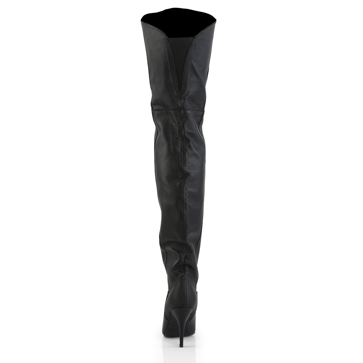 LEGEND-8868 Pleaser Black Leather (P) Single Sole Shoes (Thigh High Boots)