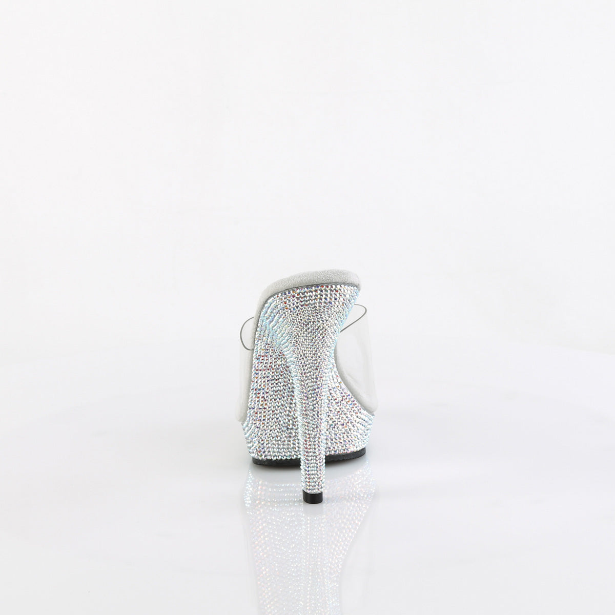 LIP-101DM Fabulicious Clear/ Silver Multi Rhinestones Shoes (Sexy Shoes)