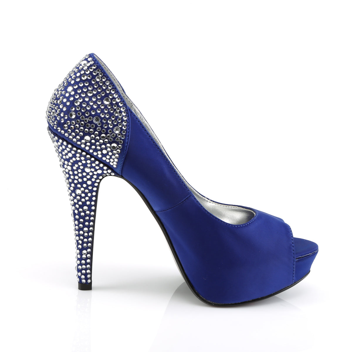 LOLITA-08 Fabulicious Royal Blue Silk Satin Shoes (Sexy Shoes)