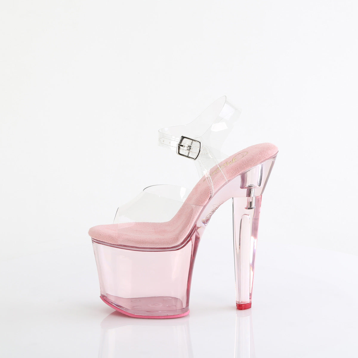 LOVESICK-708T Pleaser Clear/B Pink Tinted Platform Shoes (Sexy Shoes)