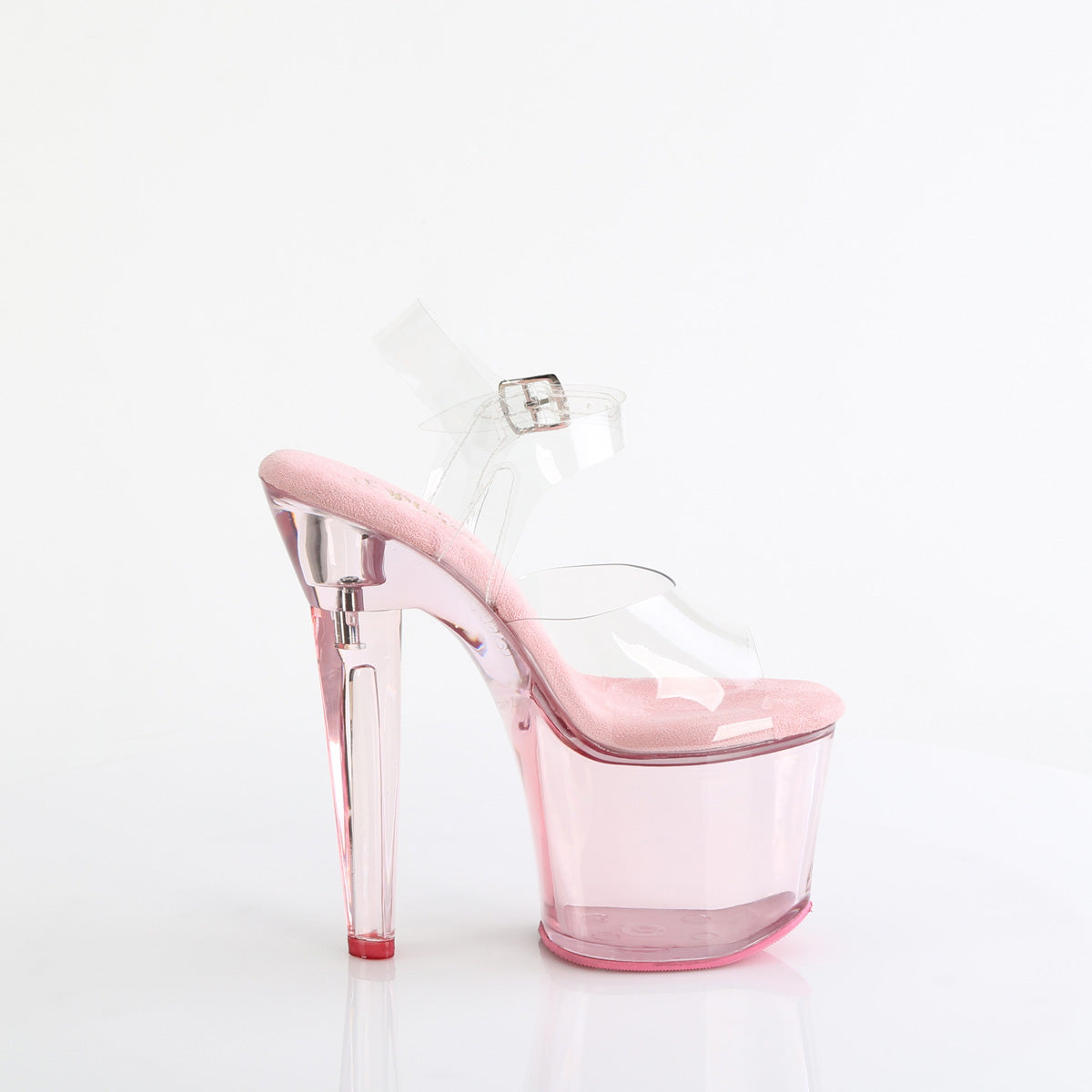 LOVESICK-708T Pleaser Clear/B Pink Tinted Platform Shoes (Sexy Shoes)