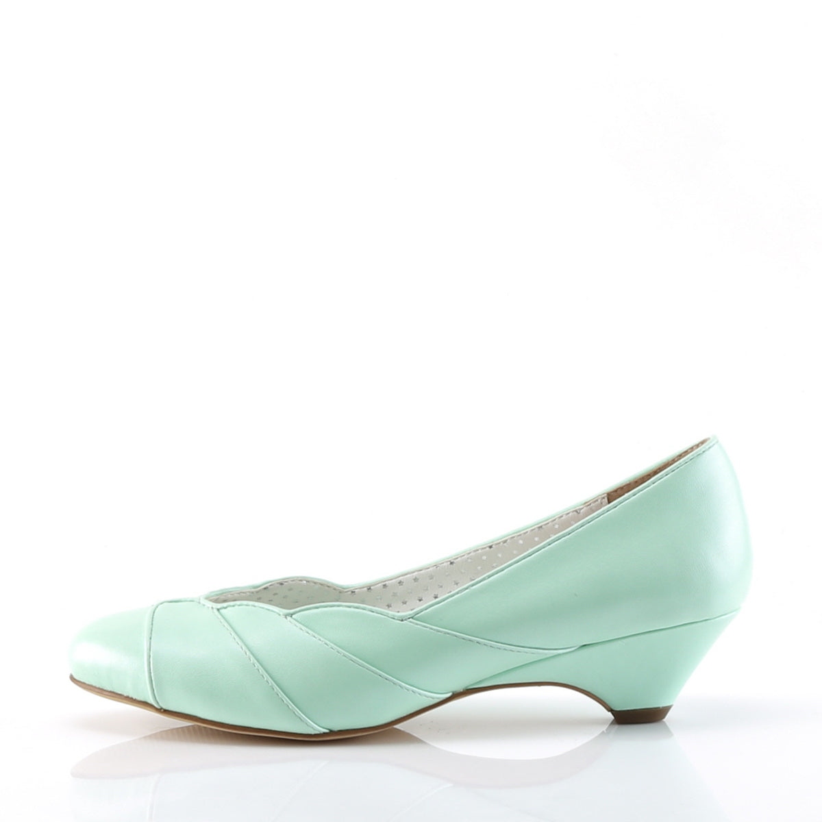 LULU-05 Pin Up Couture Mint Faux Leather Single Soles (Retro Glamour Shoes)