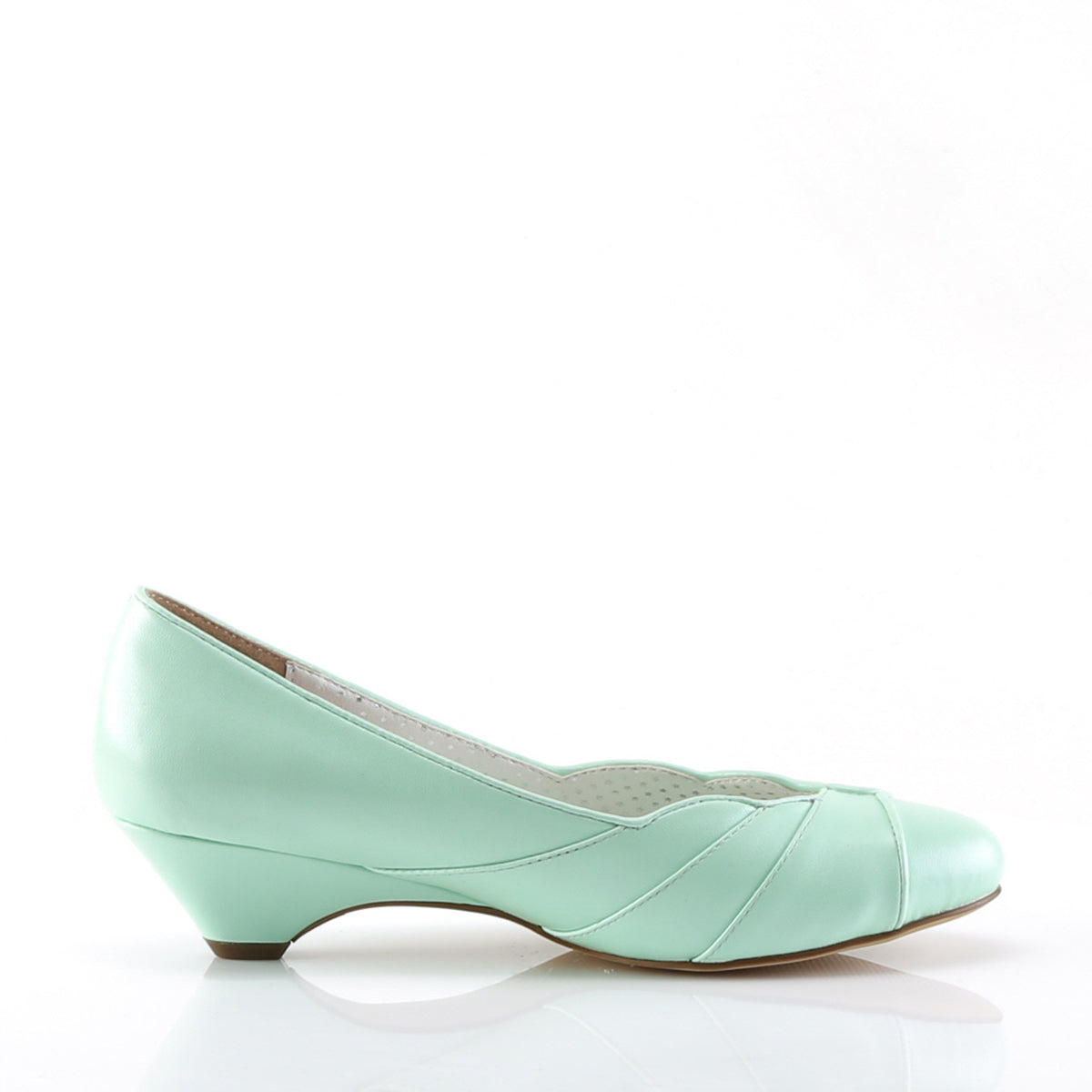 LULU-05 Pin Up Couture Mint Faux Leather Single Soles (Retro Glamour Shoes)