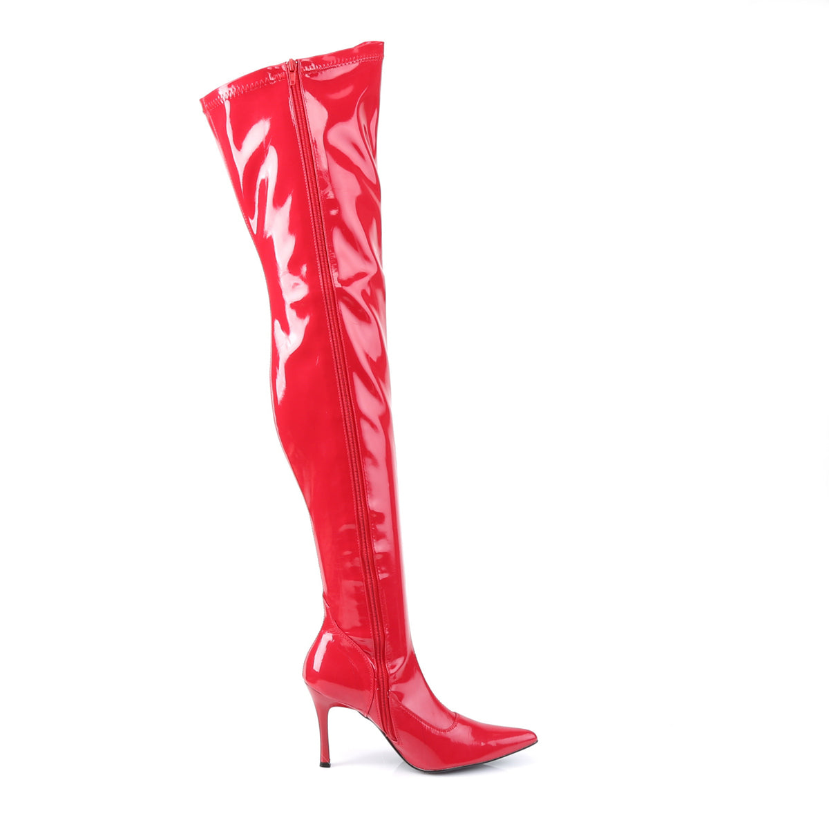 LUST-3000 Funtasma Red Stretch Patent Women's Boots (Fancy Dress Costume Shoes)