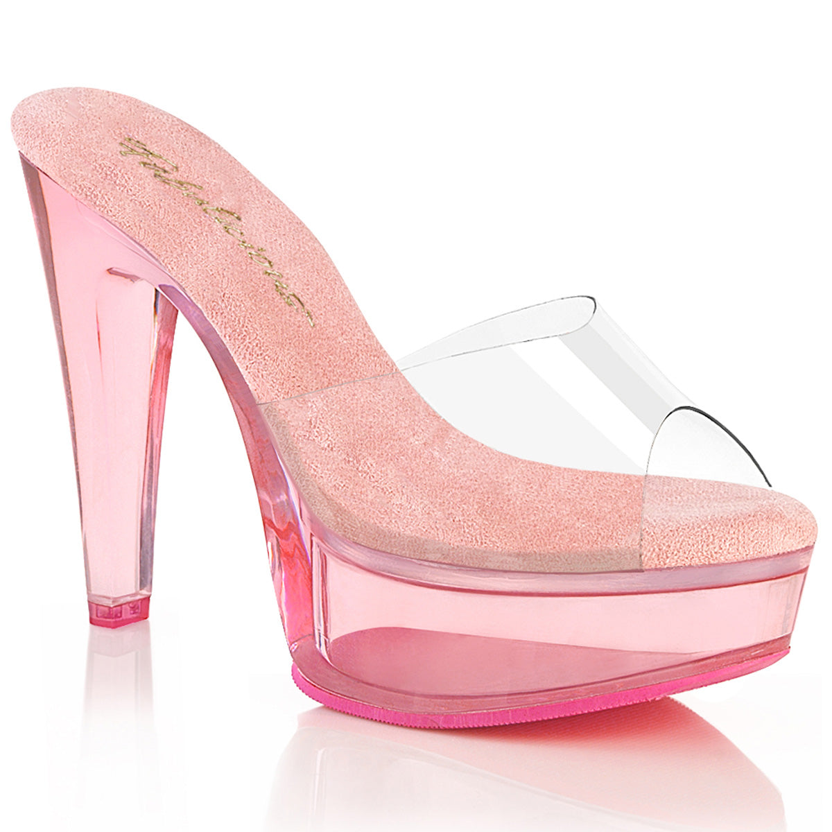 MARTINI-501 Fabulicious Clear-B Pink/B Pink Tinted Shoes (Sexy Shoes)