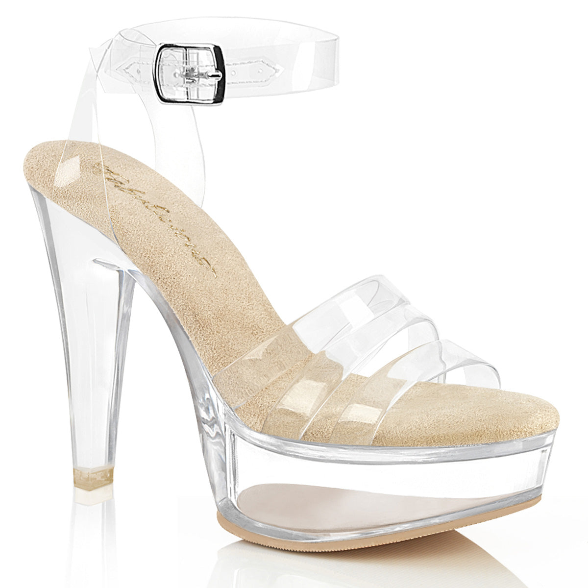 MARTINI-505 Fabulicious Clear-Cream/Clear Shoes (Sexy Shoes)