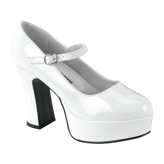 MARYJANE-50 Fancy Dress Costume Funtasma Women's Shoes Wht Pat