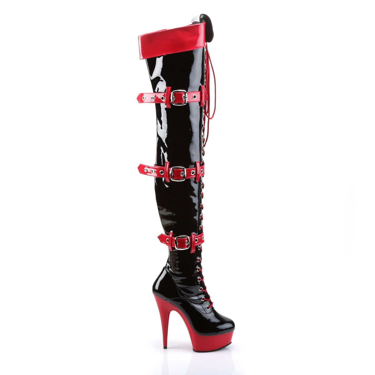 MEDIC-3028 Funtasma Black-Red Patent/Red Women's Boots (Sexy Shoes)