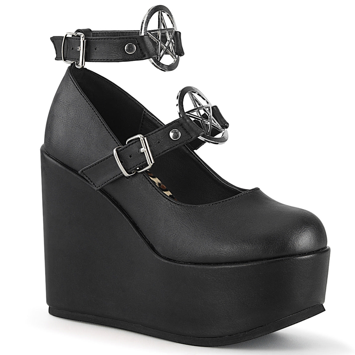 POISON-99-1 Alternative Footwear Demonia Women's Heels & Platform Shoes Blk Vegan Leather