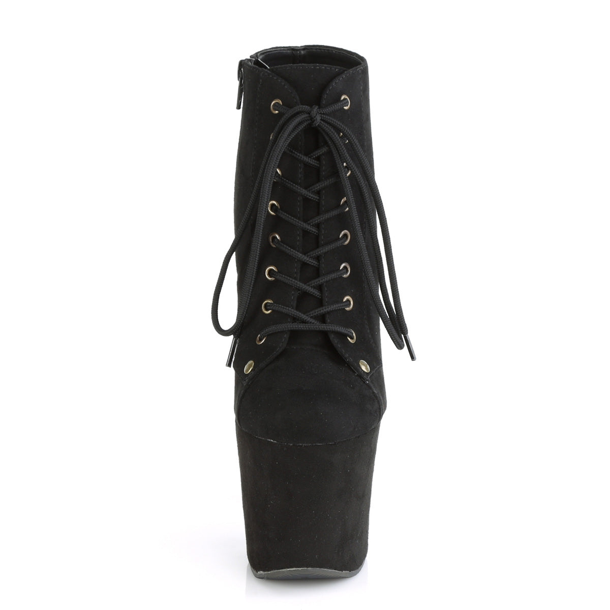 RADIANT-1005 Pleaser Black Faux Suede/Black Faux Suede Platform Shoes (Sexy Ankle Boots)