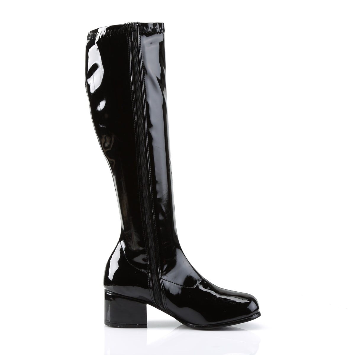 RETRO-300 Funtasma Black Stretch Patent Women's Boots (Sexy Shoes)