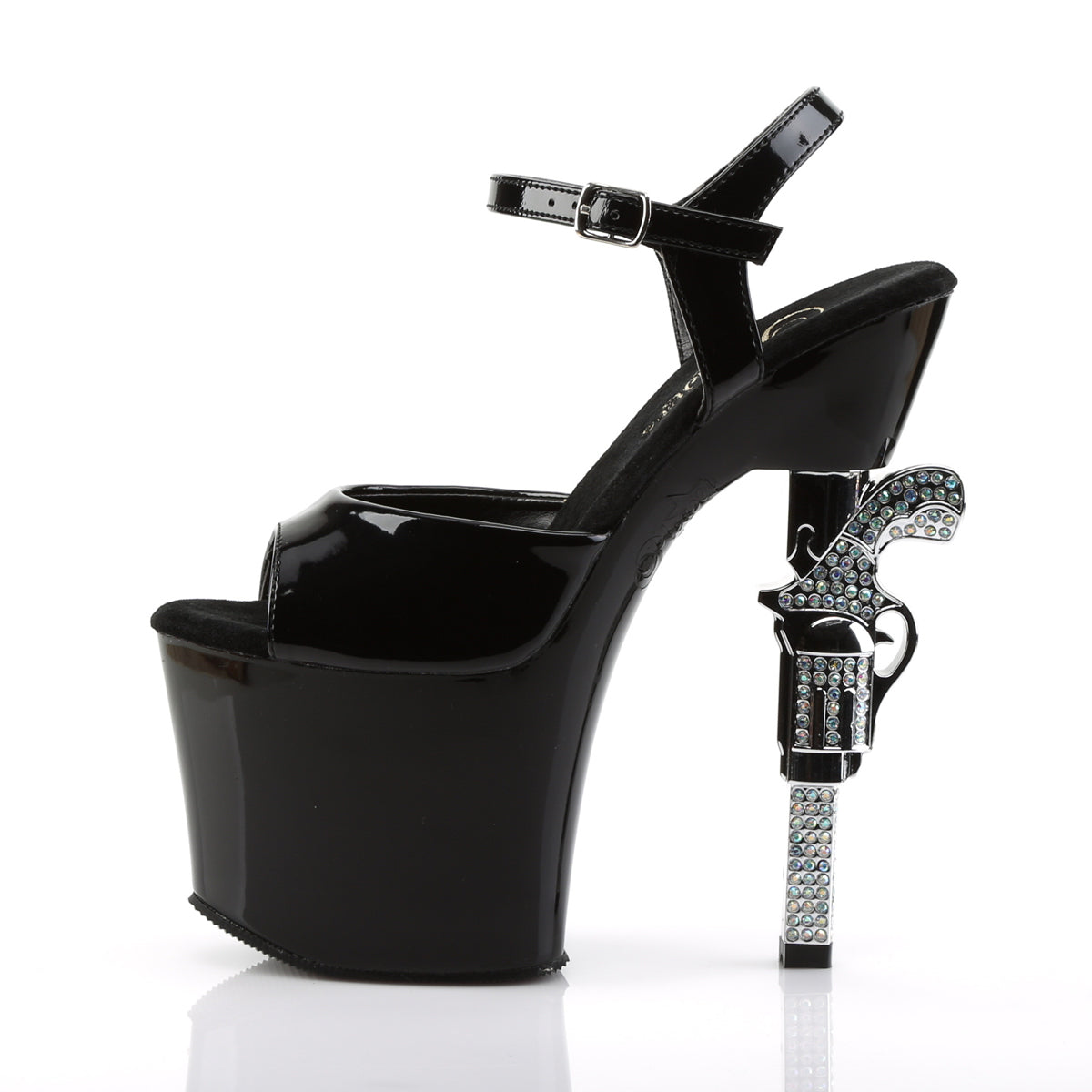 REVOLVER-709 Pleaser Black Platform Shoes (Sexy Shoes)