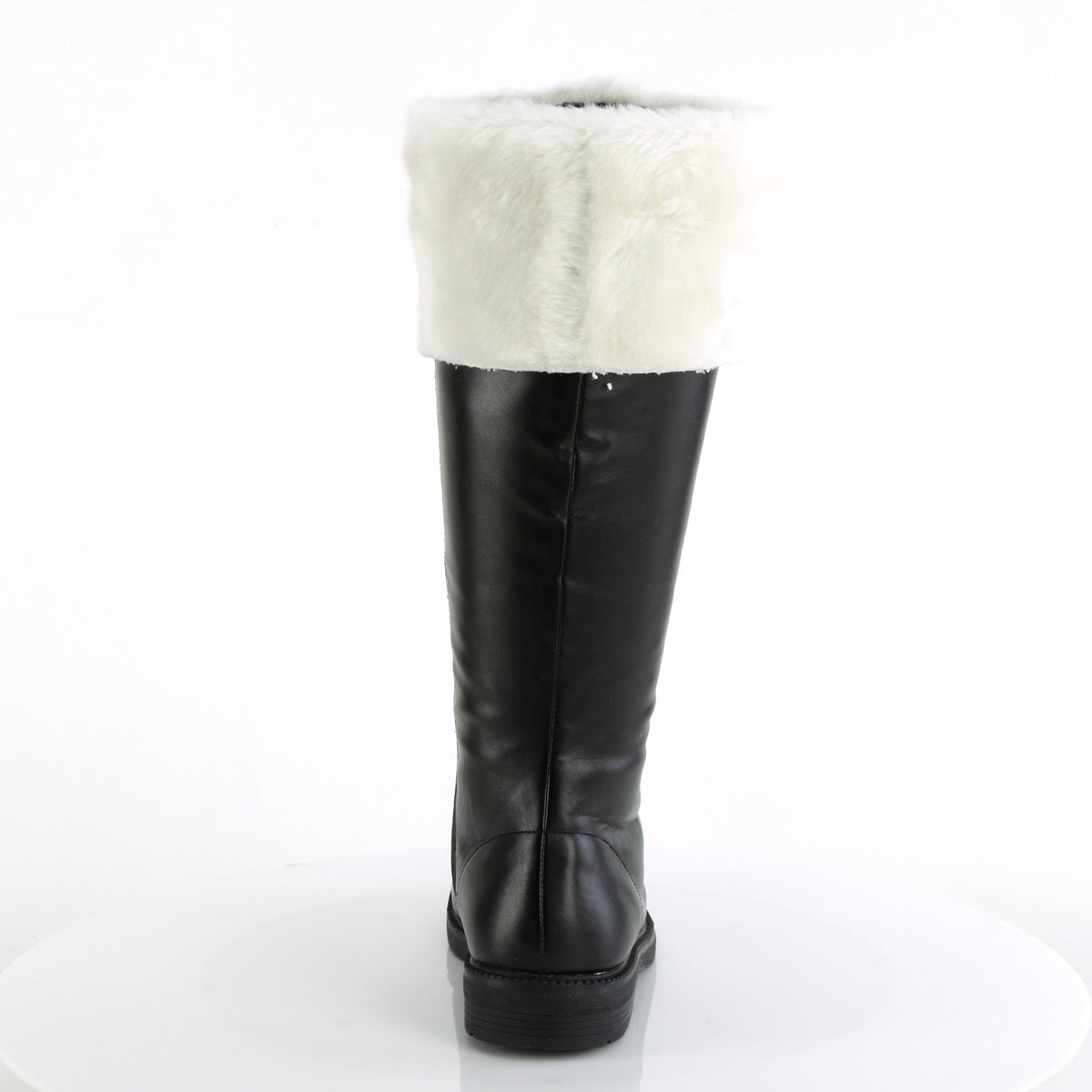 SANTA-108 Cosplay Funtasma Men's Boots Black Pu-White Faux Fur