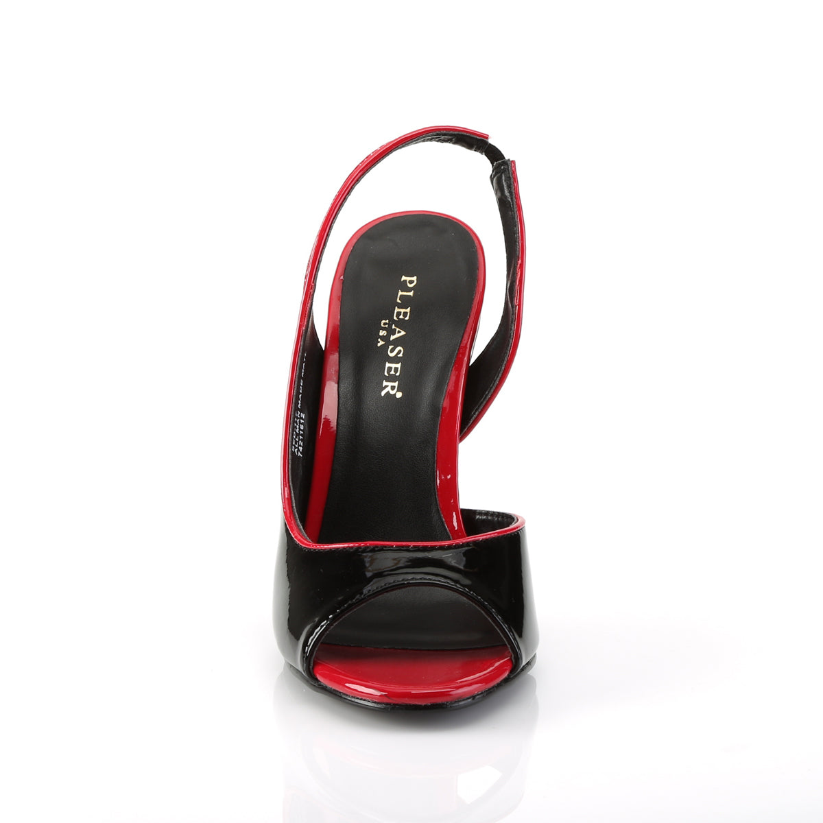 SEDUCE-117 Pleaser Black-Red Patent Single Sole Shoes (Sexy Shoes)