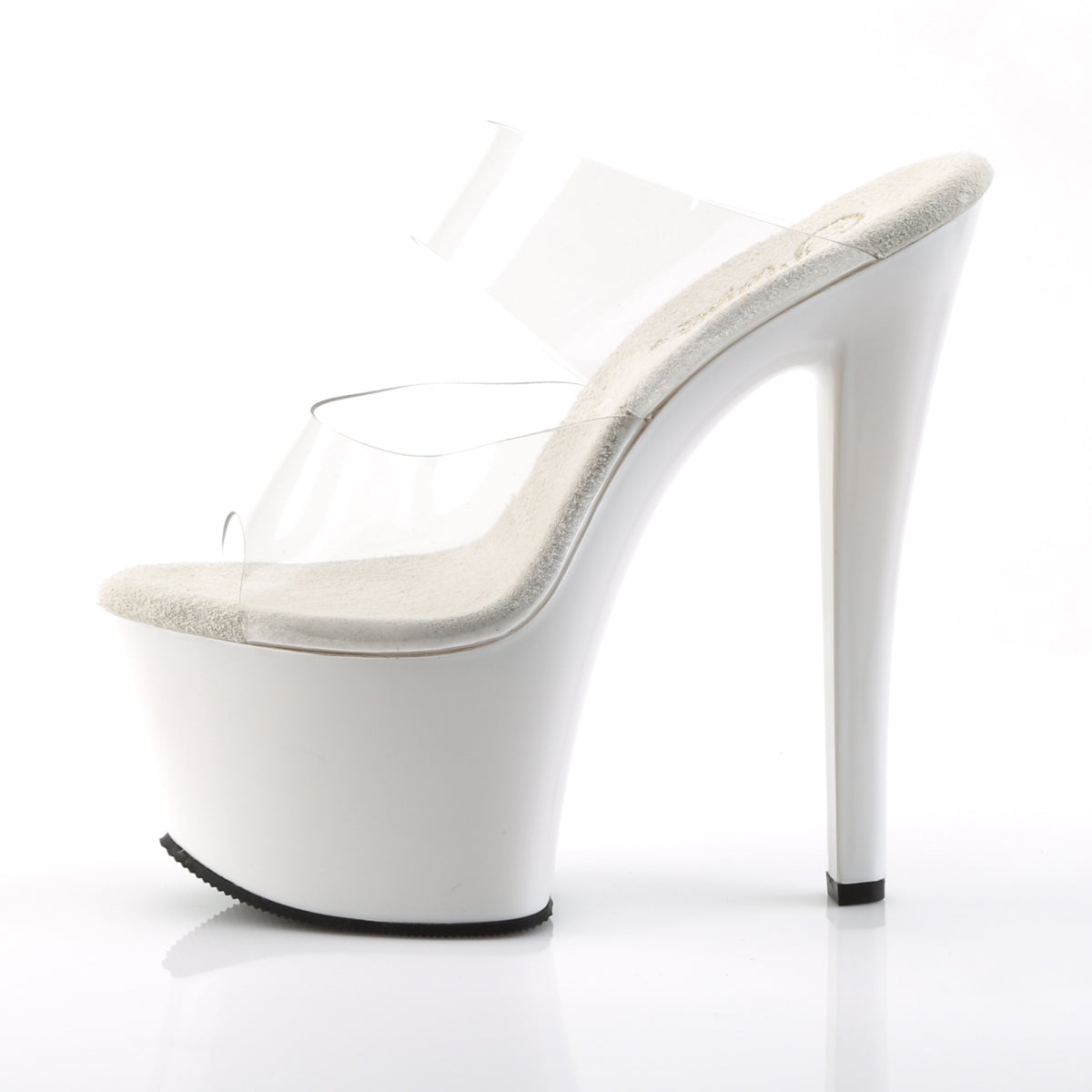 SKY-302 Pleaser Clear/White Platform Shoes (Sexy Shoes)