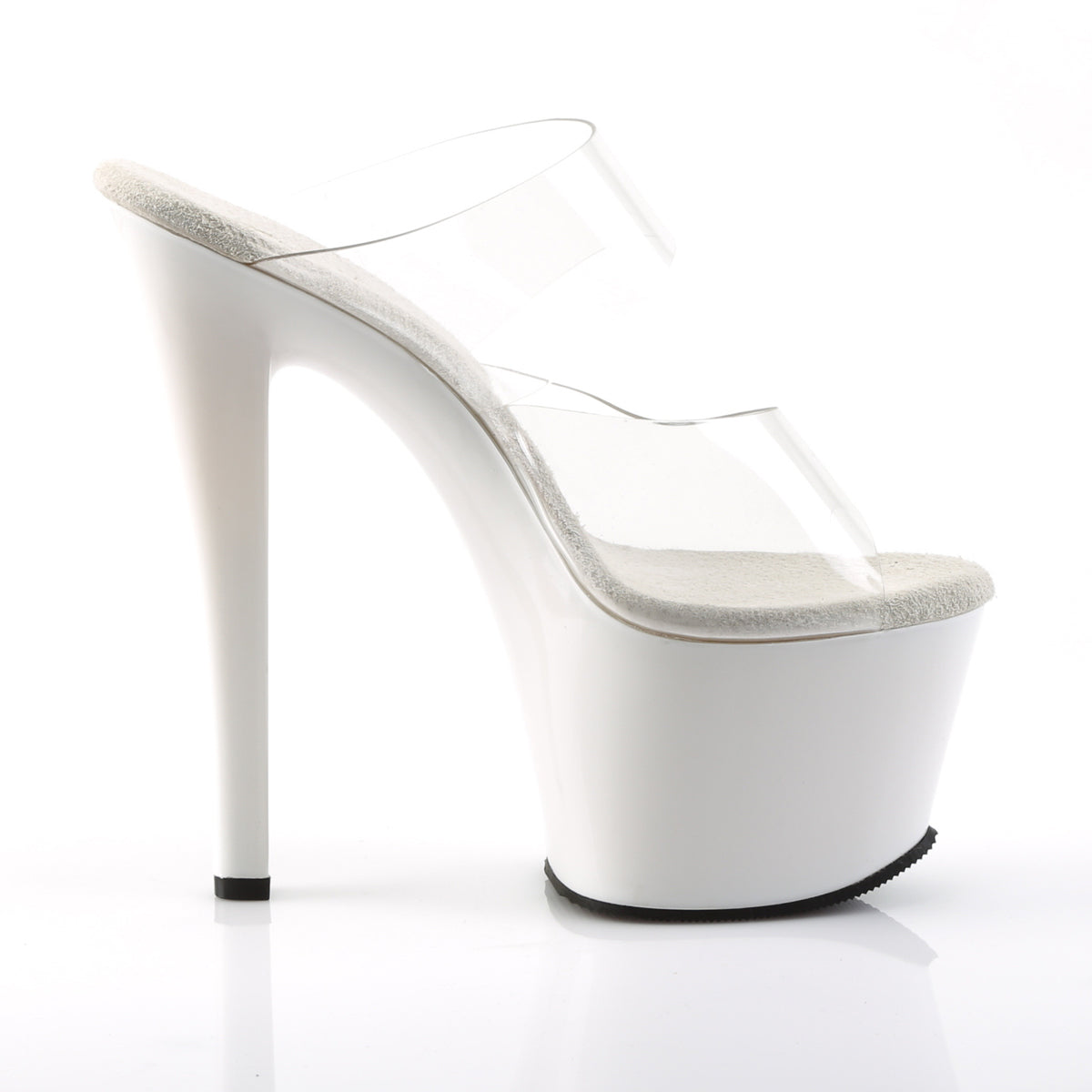 SKY-302 Pleaser Clear/White Platform Shoes (Sexy Shoes)