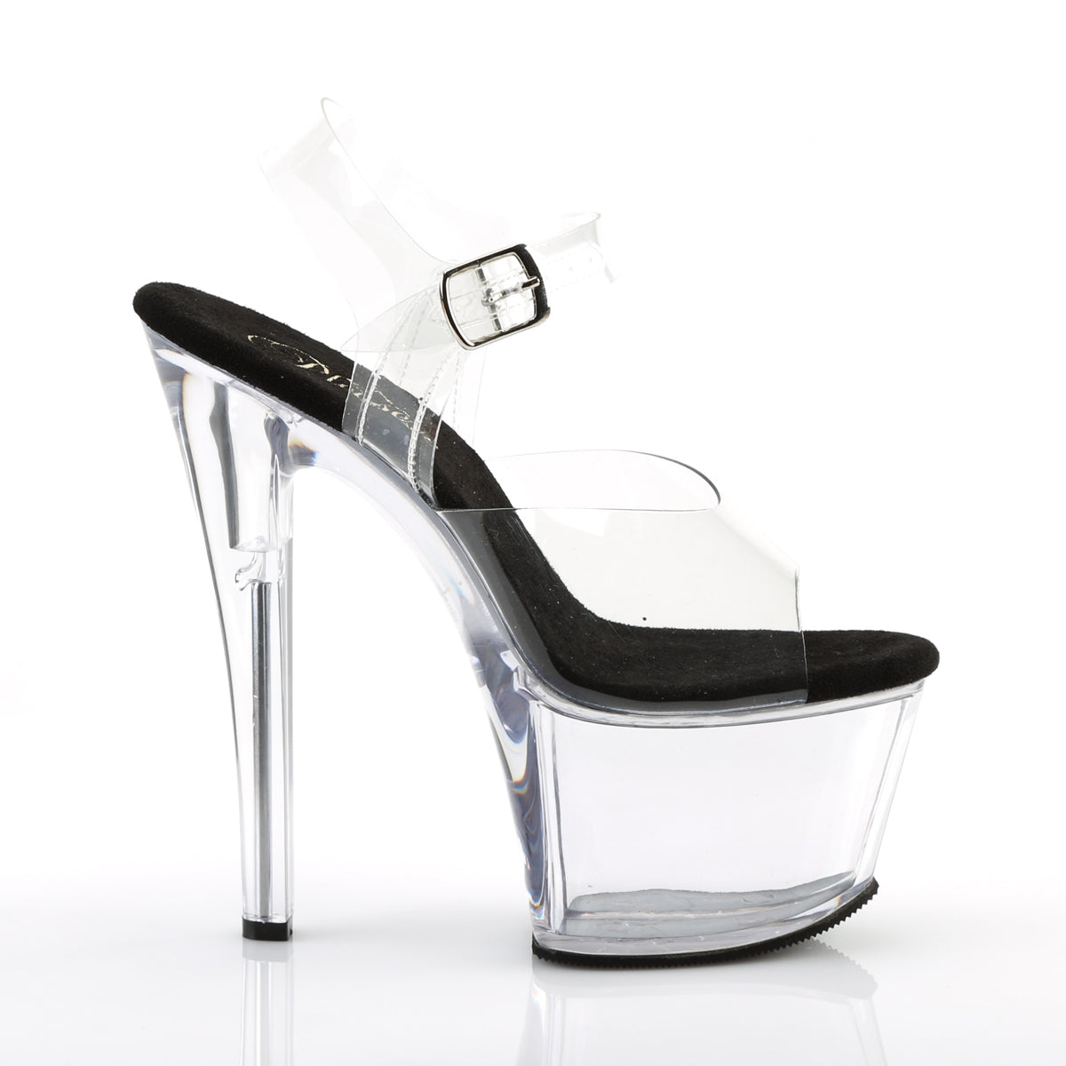 SKY-308 Pleaser Clear-Black/Clear Platform Shoes (Sexy Shoes)