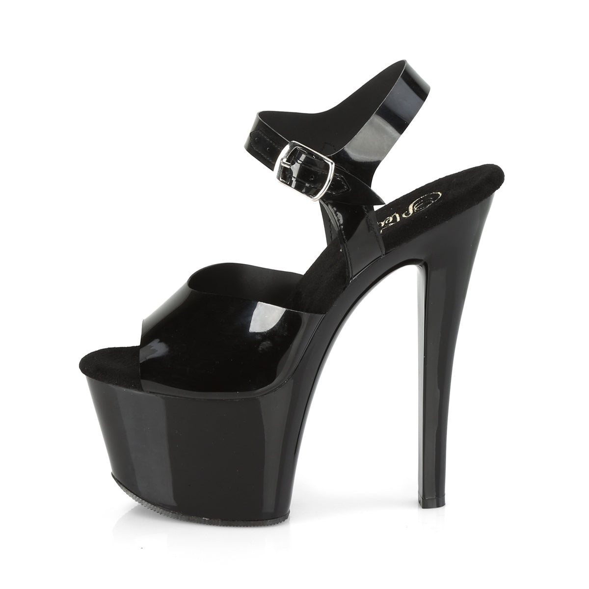 SKY-308N Pleaser Black (Jelly-Like) TPU/Black Platform Shoes (Sexy Shoes)