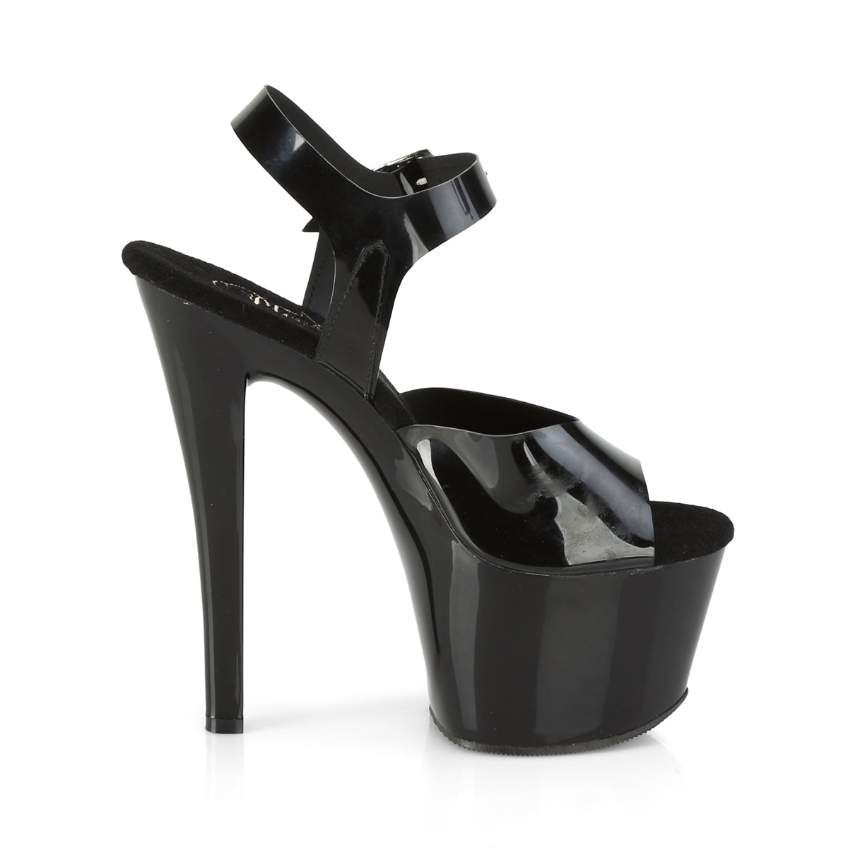 SKY-308N Pleaser Black (Jelly-Like) TPU/Black Platform Shoes (Sexy Shoes)