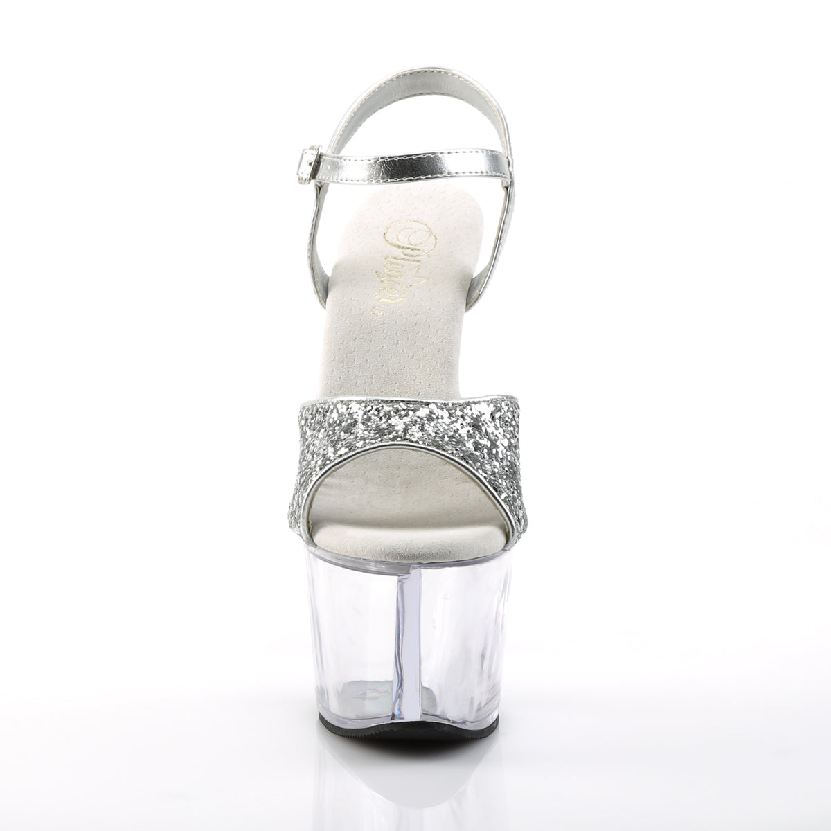 SKY-310 Pleaser Silver Gltr/Clear Platform Shoes (Sexy Shoes)