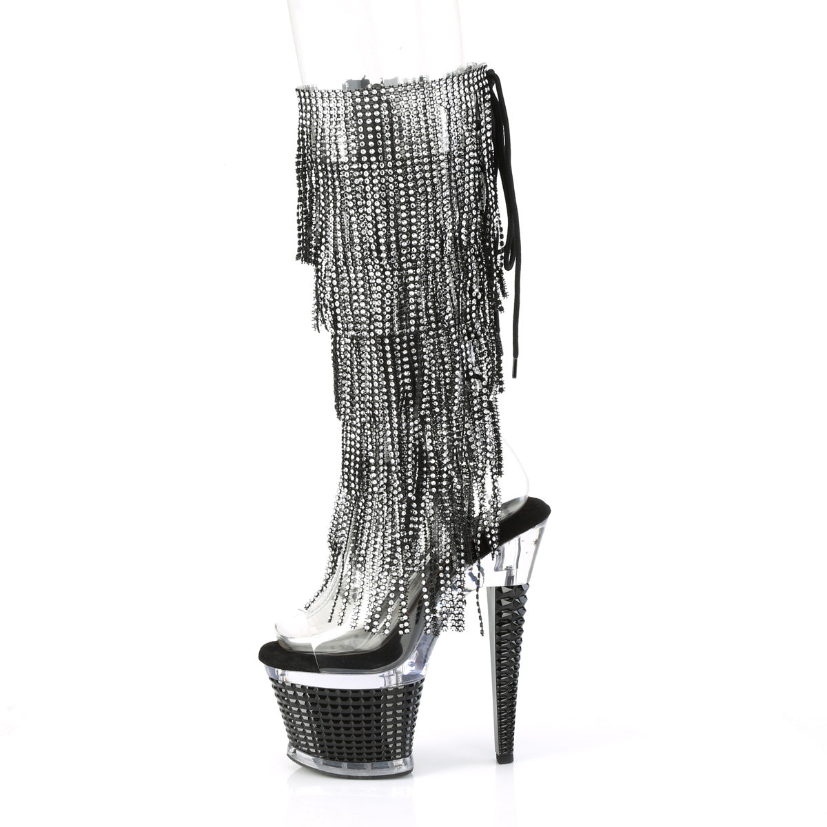 SPECTATOR-2017RSF Pleaser Clear-Black/Clear-Black Platform Shoes (Sexy Shoes)