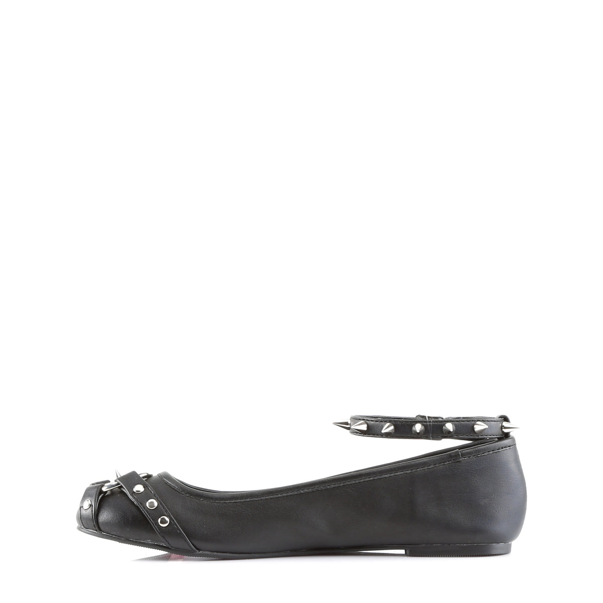 STAR-23 Demonia Black Vegan Leather Women's Flats (Alternative Footwear)