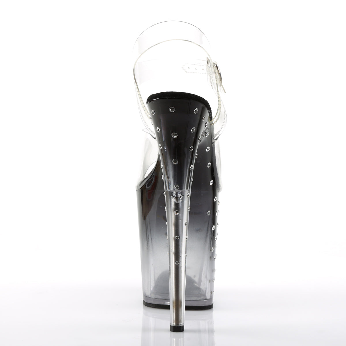 STARDUST-808T Pleaser Clear/Black-Clear Platform Shoes (Sexy Shoes)