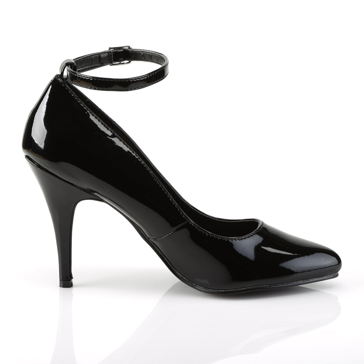 VANITY-431 Pleaser Black Patent Single Sole Shoes (Sexy Shoes)