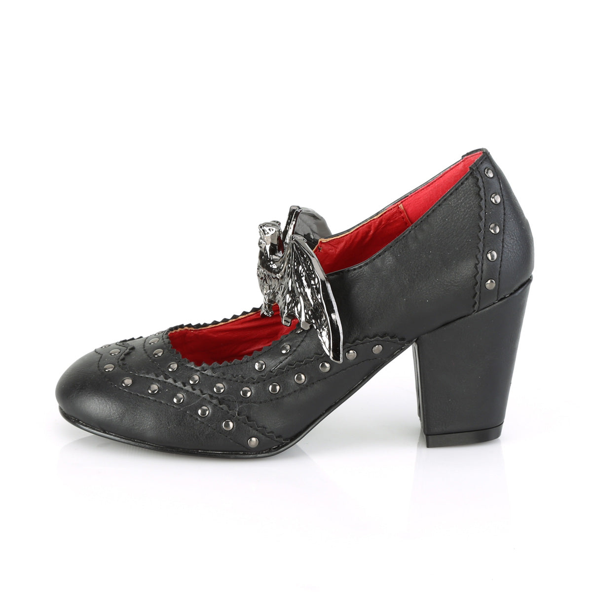 VIVIKA-32 Demonia Black Vegan Leather Women's Heels & Platform Shoes (Alternative Footwear)