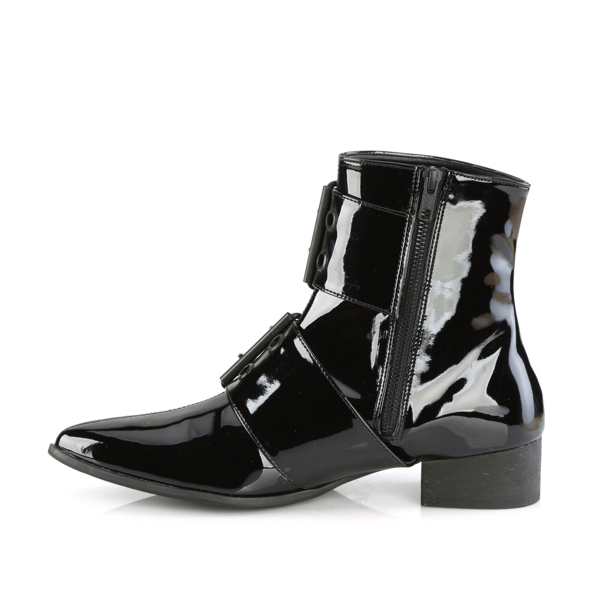 WARLOCK-55 Demonia Black Patent Unisex Platform Shoes & Boots (Alternative Footwear)